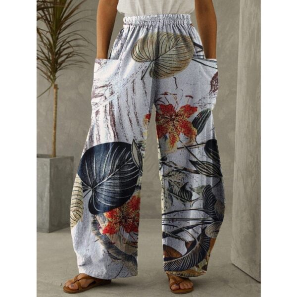 Printed 3D Irregular Wide-leg Pants Casual Wide-leg Trousers - Image 10
