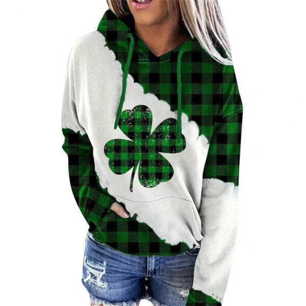 Women Sweatshirts Lucky Grass Print Streetwear Sweatshirts Hoodie Pullover Loose Casual Hooded Tops Clothes - Image 5