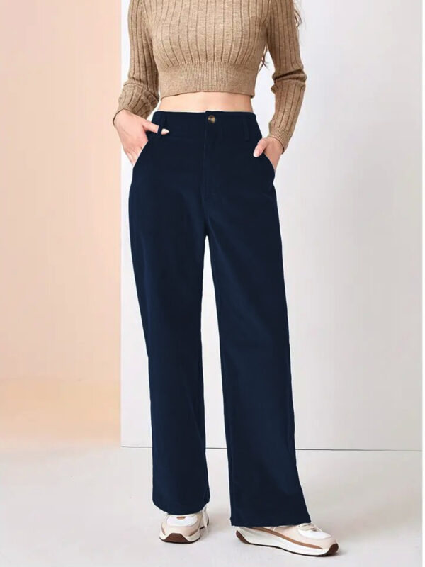 High Waist Drooping Slimming Casual Straight Pants Women's Trousers - Image 3