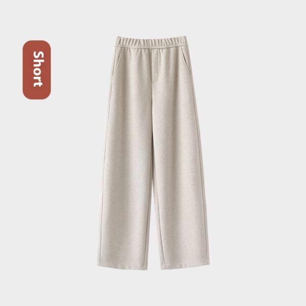 Autumn And Winter Straight Wool Heating Loose Slimming And Simple High Waist Casual Pants - Image 5
