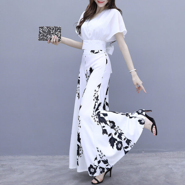 Loose High Waist Slimming Printed Wide-leg Pants - Image 4