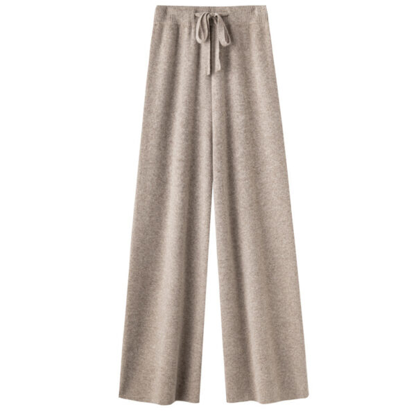 Pure Wool Wide-leg Pants Mid-waist Drooping Slimming Casual - Image 2