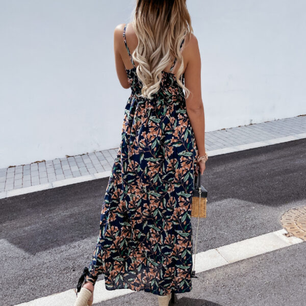 Printed Bohemian Maxi Dress V-neck - Image 7