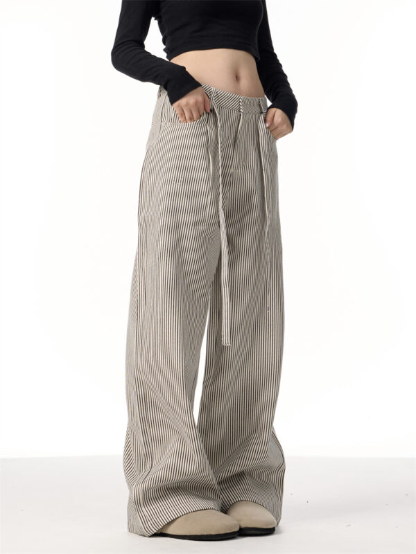 American Vintage Stripe Straight Suit Pants - Image 3