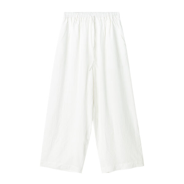 Design Elastic Waist Stone Washed Tencel Matte Casual Trousers - Image 2