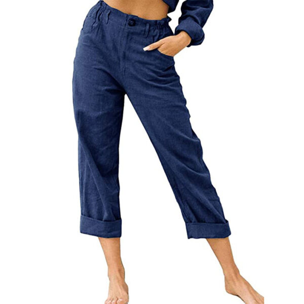 Women's Joggers Pants Fashion High Waist Casual Pants With Pockets - Image 2