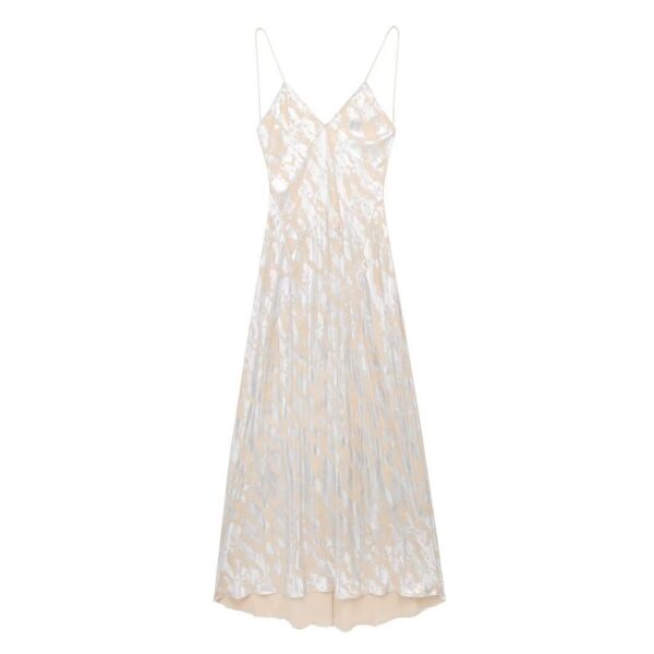 Women's Metal Foil Printed Underwear Dress - Image 2