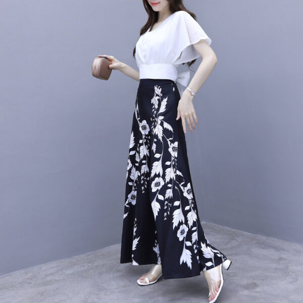 Loose High Waist Slimming Printed Wide-leg Pants - Image 5
