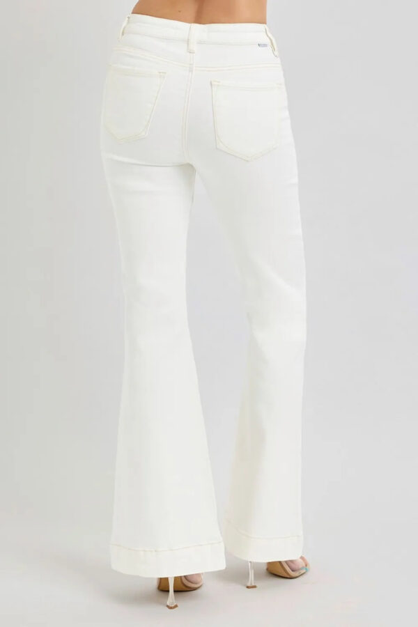 RISEN Full Size High Rise Front Patch Pocket Flare Jeans - Image 2