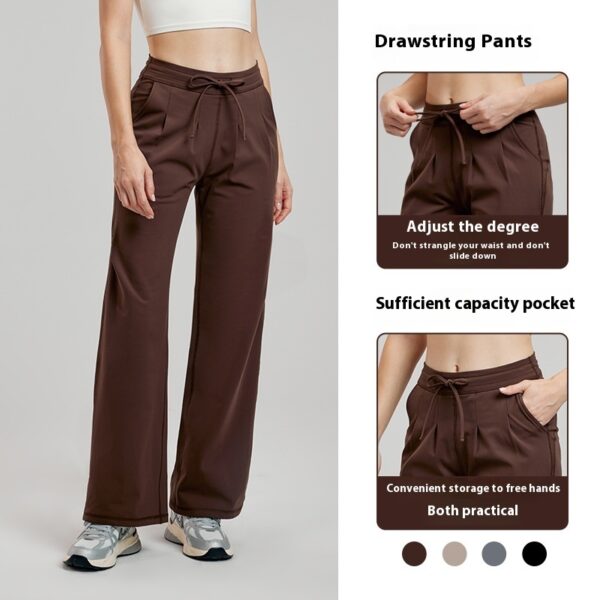 Straight Sports Female Casual Wide Leg Pants - Image 6