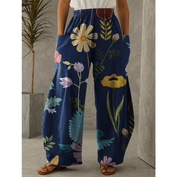Printed 3D Irregular Wide-leg Pants Casual Wide-leg Trousers - Image 5