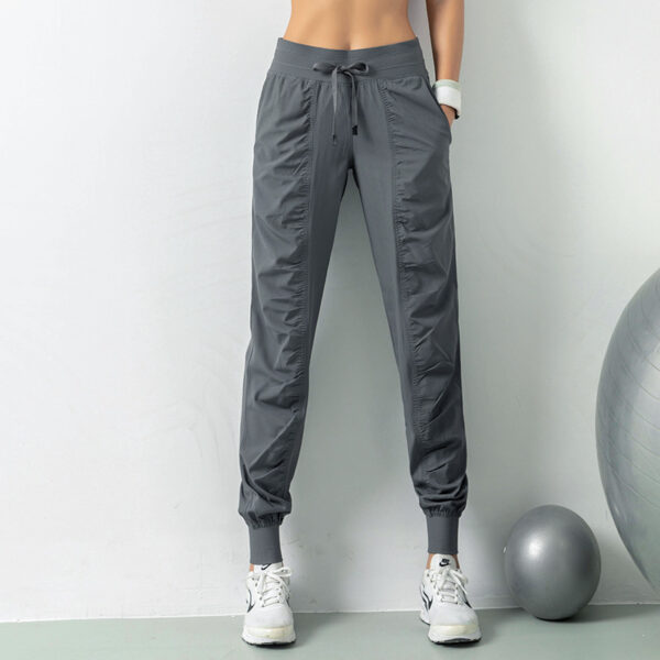 Fashion Casual Sports Pants For Women Loose Legs Drawstring High Waist Trousers With Pockets Running Sports Gym Fitness Yoga Pants - Image 9