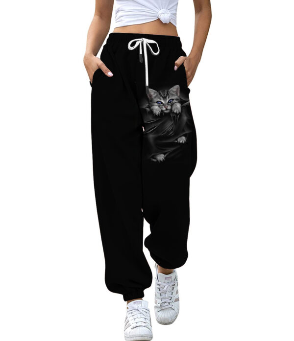 Ankle Banded Pants Slimming Printed Slim Sports High Waist - Image 8