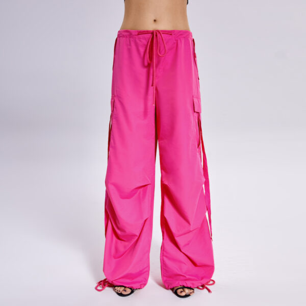 Solid Color Loose Casual Streamer Overalls - Image 2