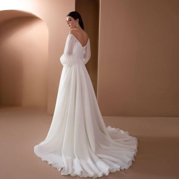 New Product Collar Dress Slim Solid Color Long Dress - Image 3