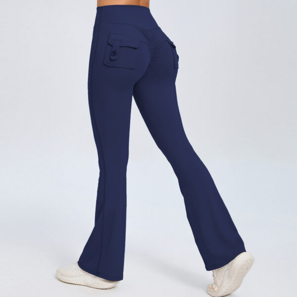 Hip Lifting Yoga Bell-bottom Pants Fitness Sports Wide Legs High Waist - Image 7