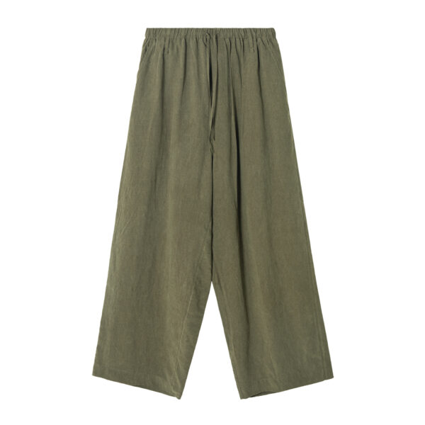 Design Elastic Waist Stone Washed Tencel Matte Casual Trousers - Image 9