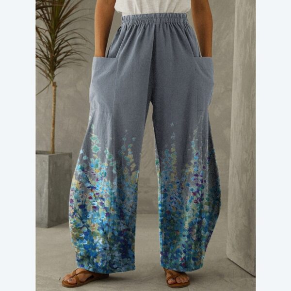 Printed 3D Irregular Wide-leg Pants Casual Wide-leg Trousers - Image 8