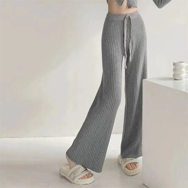 Women's High Waist Slimming Soft Knitted Trousers - Image 8