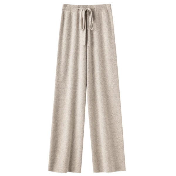 Pure Wool Wide-leg Pants Mid-waist Drooping Slimming Casual - Image 4