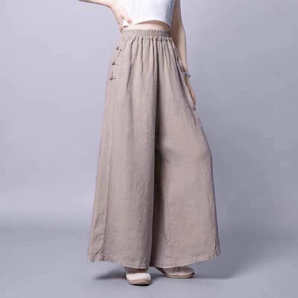 Women's Cotton And Linen Thin Wide-leg Pants - Image 6