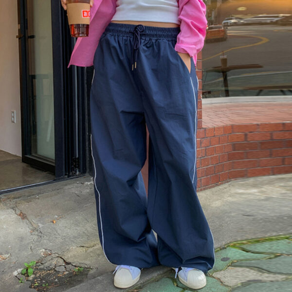 Straight All-matching Elastic Waist Pants