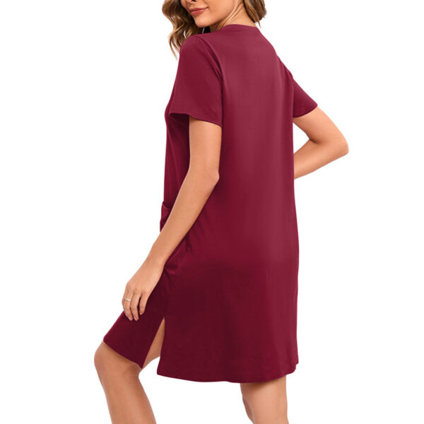 Loose Short-sleeved Plus Size Robe - Image 10