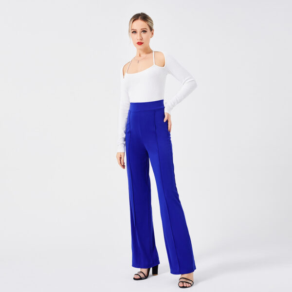 Solid Color Casual Pants Slim, High-waisted Bell Bottoms - Image 4