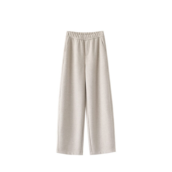 Autumn And Winter Straight Wool Heating Loose Slimming And Simple High Waist Casual Pants - Image 3