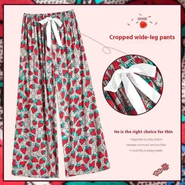 40 Cotton Silk Pajama Pants Summer Women - Image 8