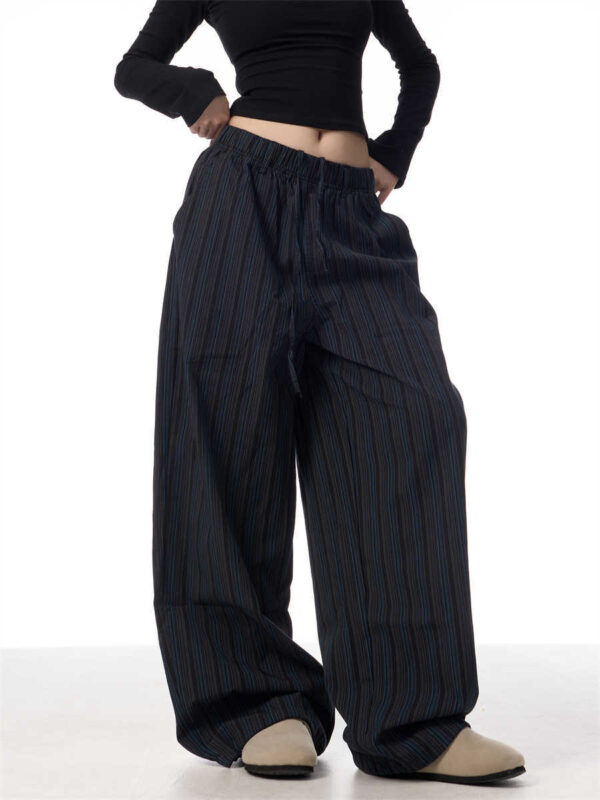 American Vintage Stripe Machete Wide-leg Casual Pants Women - Image 5