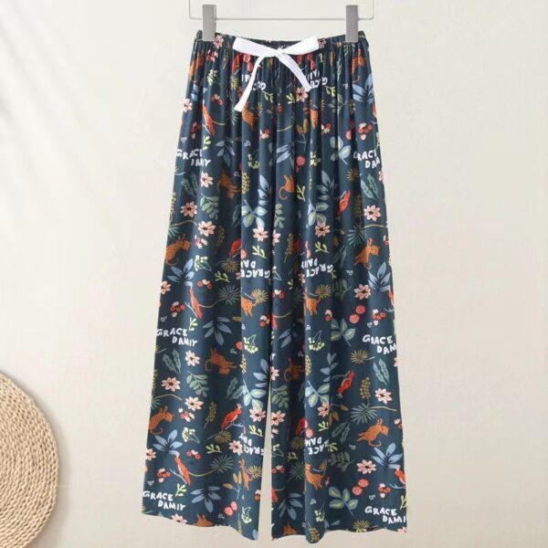 40 Cotton Silk Pajama Pants Summer Women - Image 9