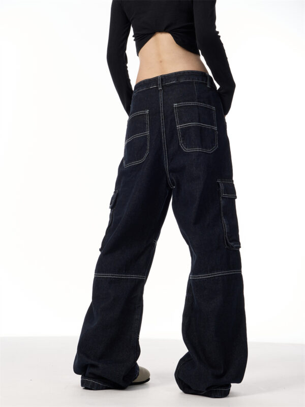 Vintage Stripe Straight Cargo Jeans - Image 6