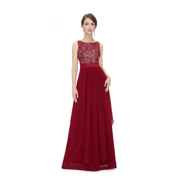 Lace dress with irregular hem - Image 2