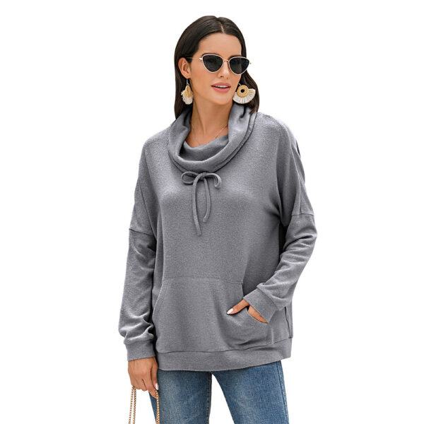 Women's Cashmere Loose Long Sleeve Solid Color Pullover Sweater - Image 8