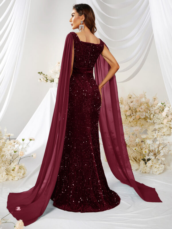 Dress Skirt Sequin Mesh Split Fishtail Dress - Image 9