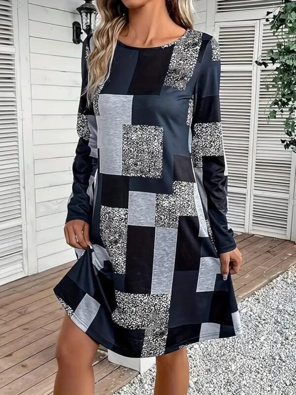 Temperament Leisure Elegant Digital Printing Loose Dress - Image 2