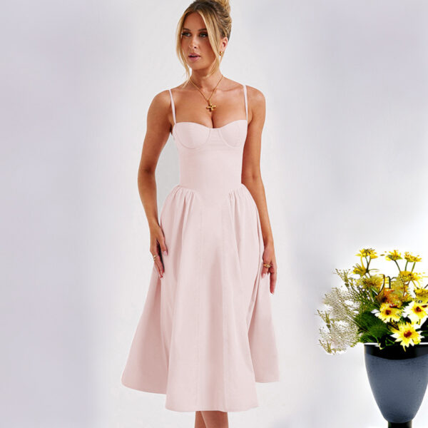 Sexy Fashion Sling Waist-tight Slim Backless Dress - Image 9