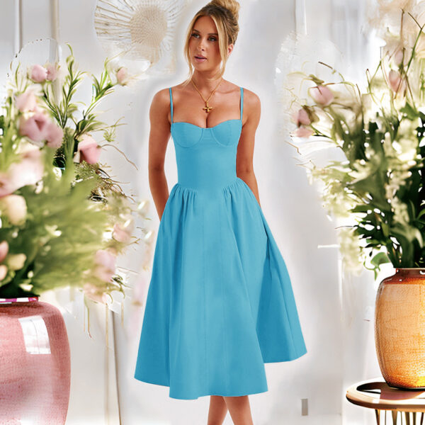 Sexy Fashion Sling Waist-tight Slim Backless Dress - Image 10