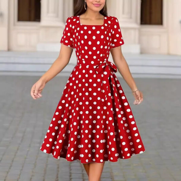Waist Covering Belly Dress Women's Slim Fit Slimming - Image 3