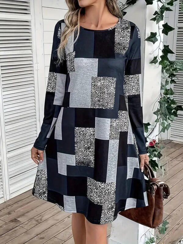 Temperament Leisure Elegant Digital Printing Loose Dress - Image 6