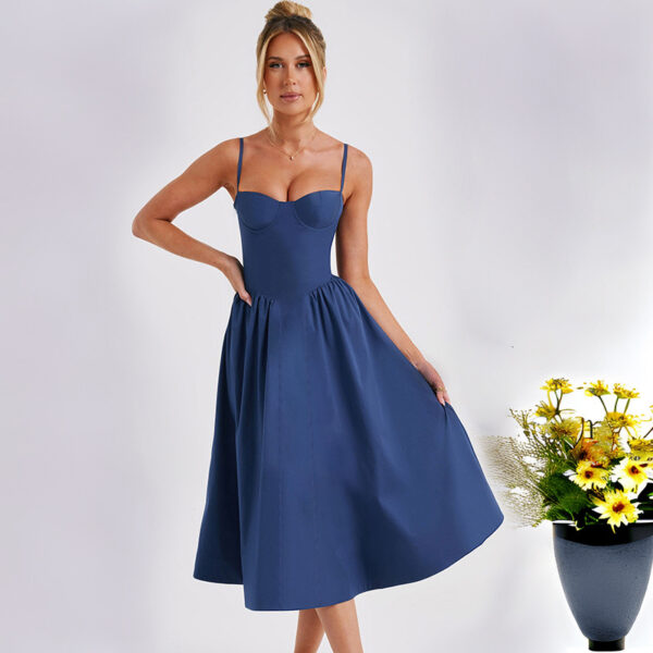 Sexy Fashion Sling Waist-tight Slim Backless Dress - Image 6