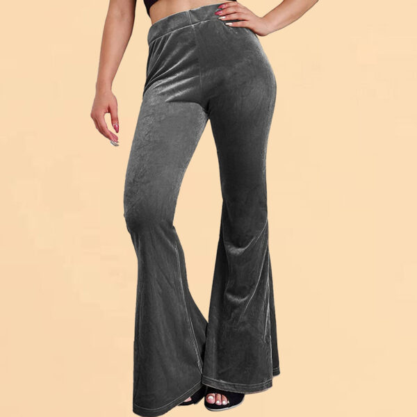 Velvet Bell-bottom Pants Casual Women - Image 4