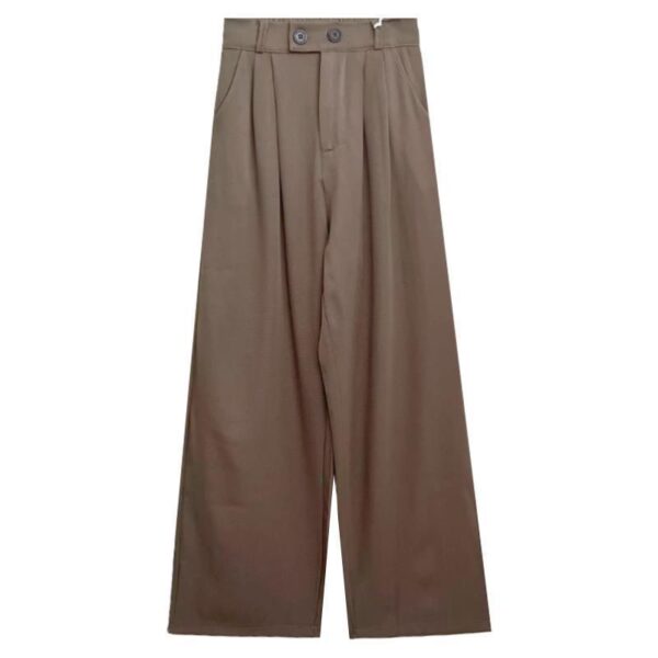 Twill TR Fabric Retro Solid Color Suit Trousers - Image 8