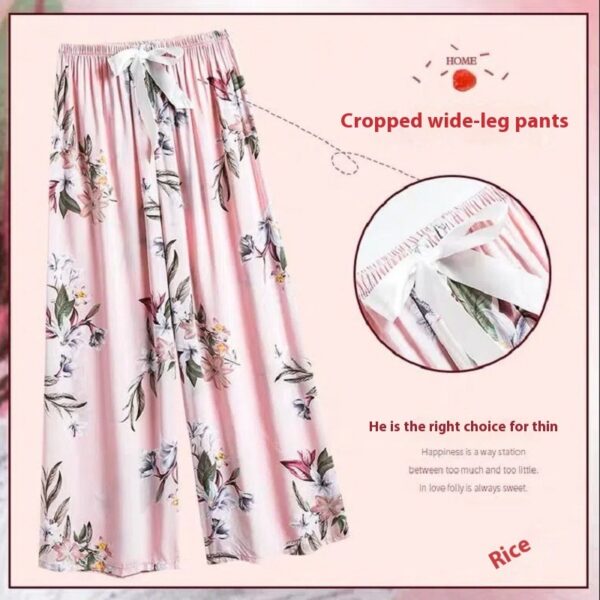 40 Cotton Silk Pajama Pants Summer Women - Image 10