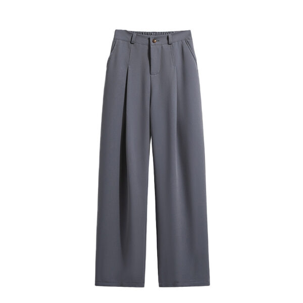 Wide Leg Women's High Waist Loose Straight Suit Pants - Image 6