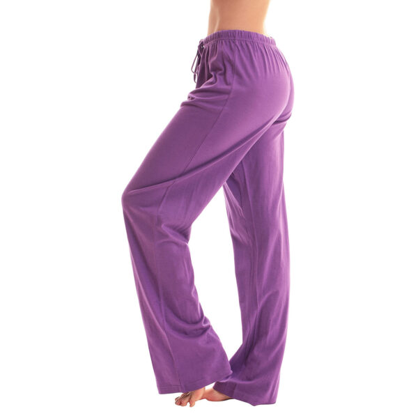 Drawstring Plaid Print Trousers Casual Loose Sports Home Pants Women - Image 4