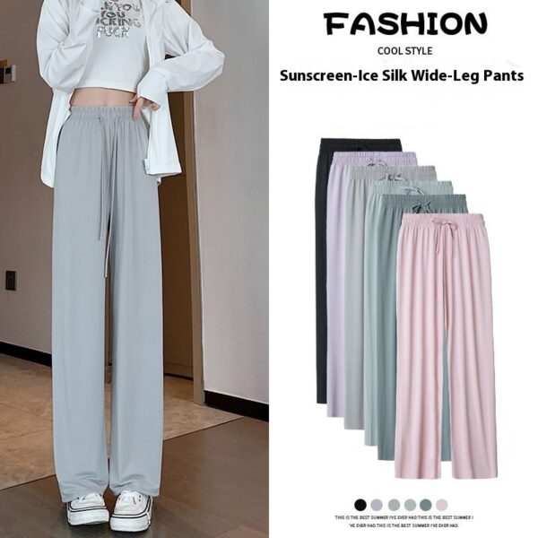 Women's Casual Loose Ice Silk Sunscreen Pants - Image 9