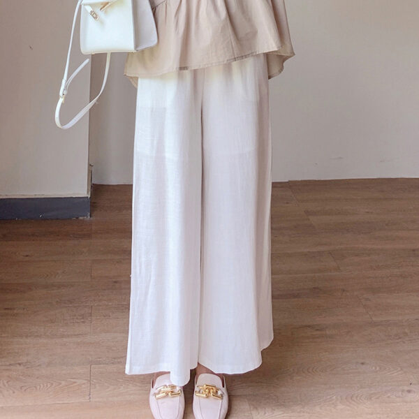 Women's Versatile Wide Leg Pants Elastic Waist - Image 2