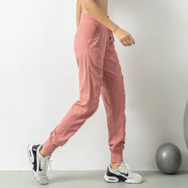 Fashion Casual Sports Pants For Women Loose Legs Drawstring High Waist Trousers With Pockets Running Sports Gym Fitness Yoga Pants - Image 7